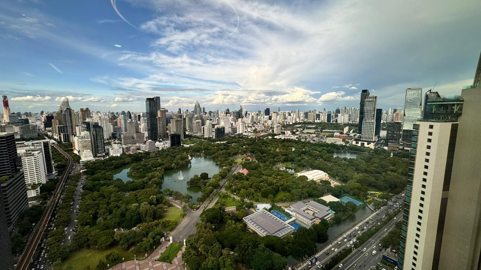 Looking from Rama IV at Dusit Central Park’s emerging skyline and green rooftop