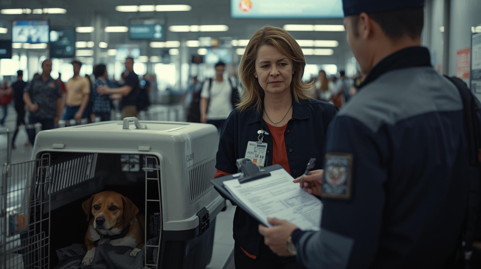 An expat presents her pet’s paperwork at Thailand’s Animal Quarantine Station.